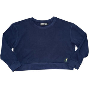 Women's Kangol Cropped Sweatshirt XL Blue 90s y2k retro